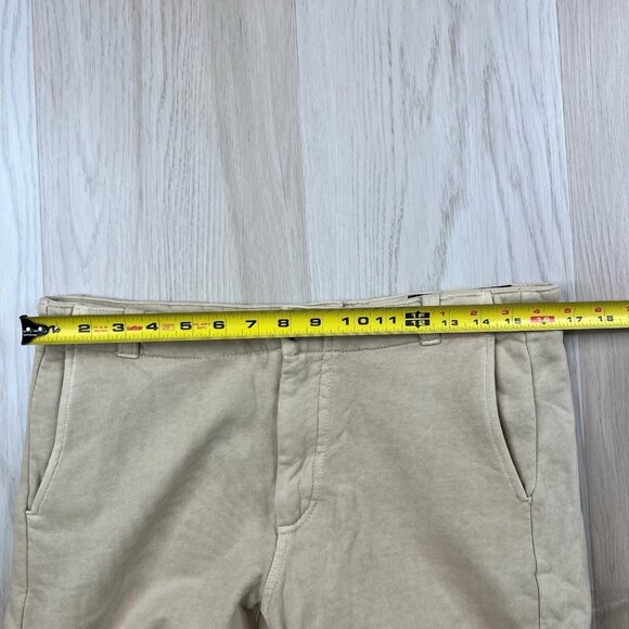 Adam Mar Pants Slim Fit Comfort Stretch Chino Men 32x30 Beige USA Made Huckberry - Picture 11 of 13